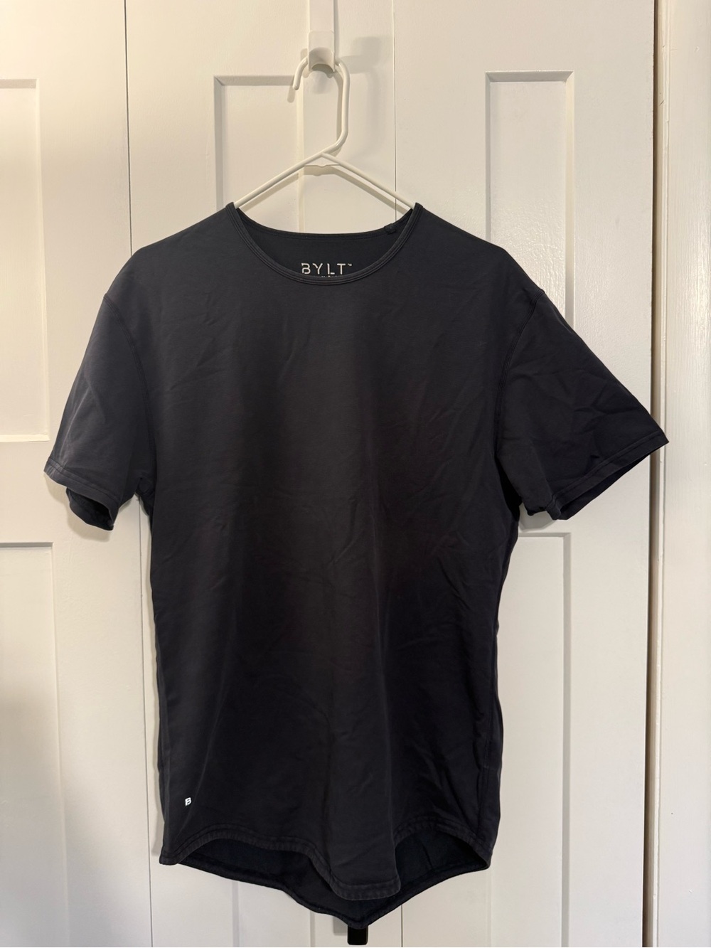 BYLT Basics Navy Drop Cut Lux Tee